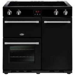 Belling Farmhouse 90Ei 90cm Electric Induction Range Cooker in Black 444444130